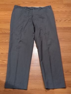 Canali 1934 Italy Gray 100% Wool Flat Front Slacks 38